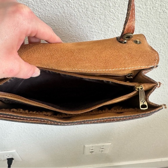 Patricia Nash Womens Lanza Crossbody Bag Tan Boho Western Leather Vaction - Picture 5 of 12